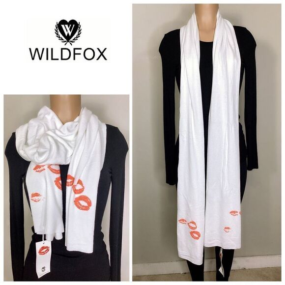 New. Wildfox Lipstick Traces Scarf. Retails $109 - Picture 1 of 7